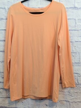 Pure Jill (J. Jill) Peach Long Sleeve Tee - Size Large